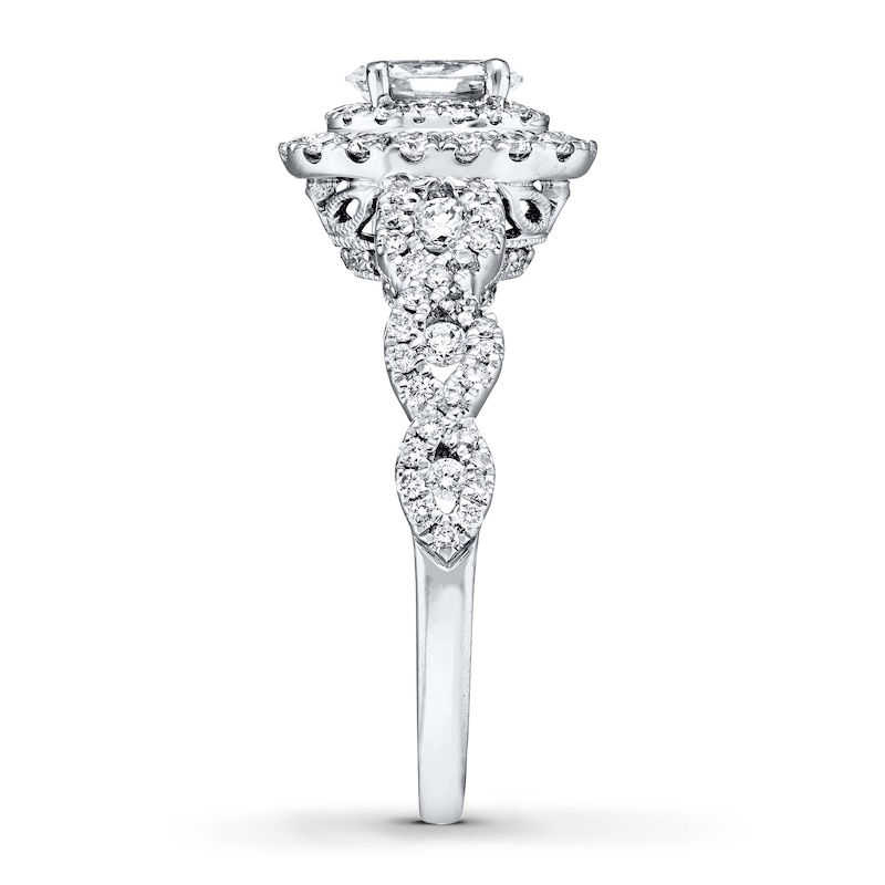 Main Image 3 of Previously Owned Neil Lane Bridal Diamond Ring 1-1/6 ct tw Oval & Round-cut 14K White Gold - Size 5