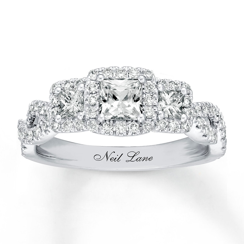 Previously Owned Neil Lane Engagement Ring 1-1/8 ct tw Round-cut Diamonds 14K White Gold