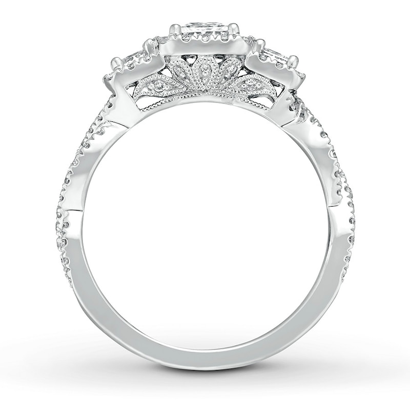 Main Image 2 of Previously Owned Neil Lane Engagement Ring 1-1/8 ct tw Round-cut Diamonds 14K White Gold - Size 4.25