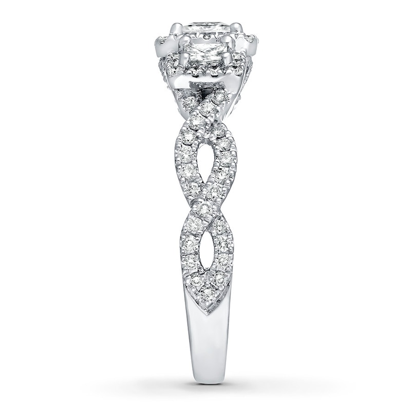 Previously Owned Neil Lane Engagement Ring 1-1/8 ct tw Round-cut Diamonds 14K White Gold - Size 4.25