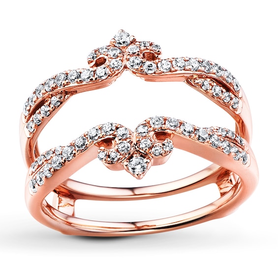 Previously Owned Diamond Enhancer Ring 1/2 ct tw Round-cut 14K Rose Gold Size 10