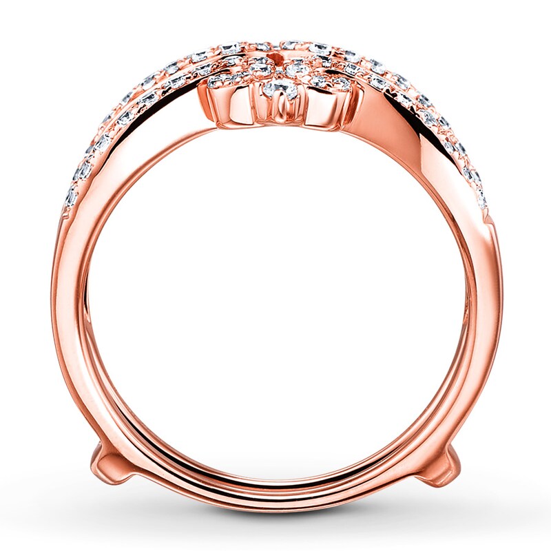 Main Image 2 of Previously Owned Diamond Enhancer Ring 1/2 ct tw Round-cut 14K Rose Gold - Size 10