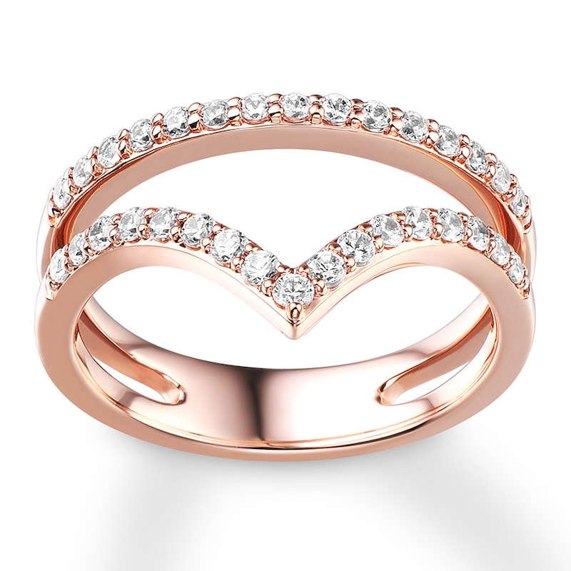 Previously Owned Diamond Enhancer Ring 1/2 ct tw Round-cut 14K Rose Gold - Size 9.5