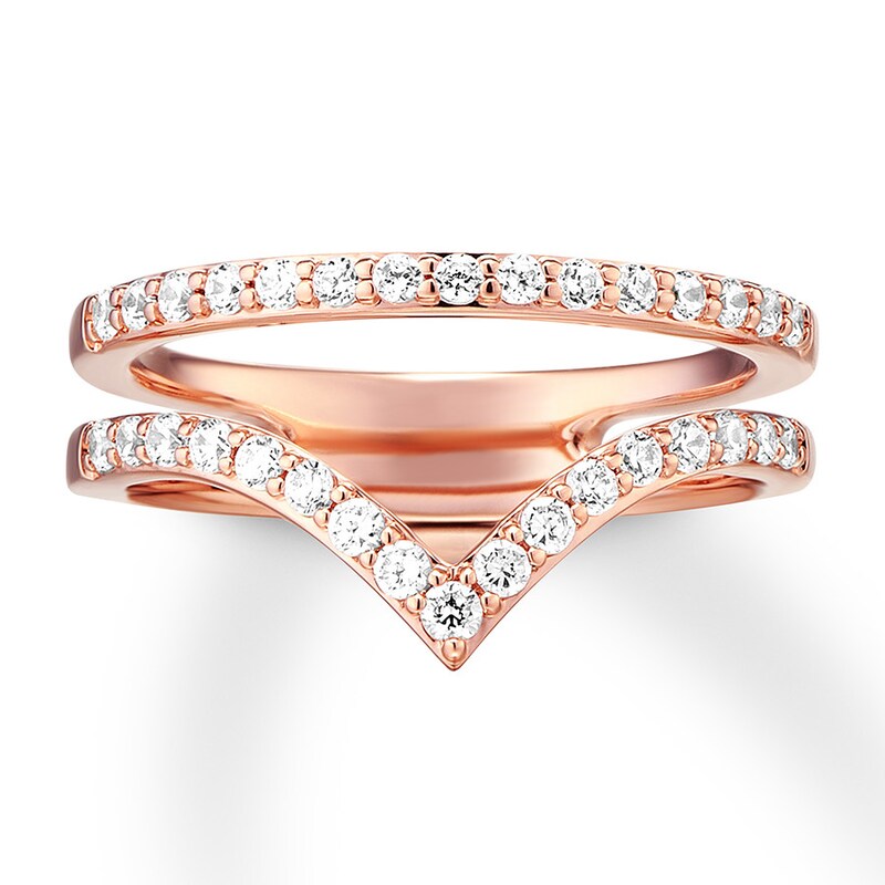 Previously Owned Diamond Enhancer Ring 1/2 ct tw Round-cut 14K Rose Gold - Size 9.5