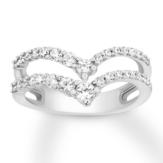 Previously Owned Diamond Enhancer Ring 3/4 ct tw Round-cut 14K White Gold