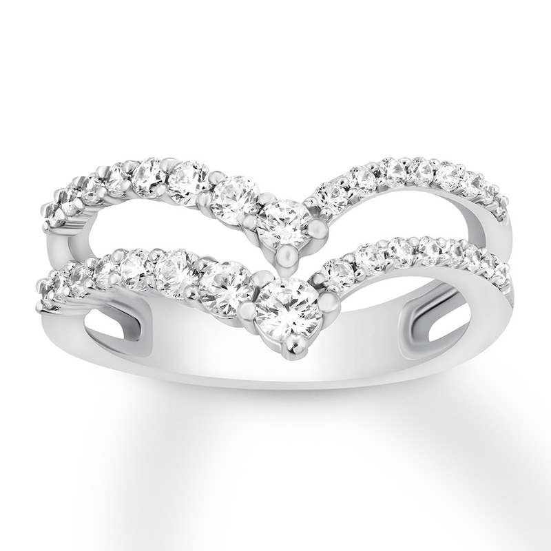 Previously Owned Diamond Enhancer Ring 3/4 ct tw Round-cut 14K White Gold
