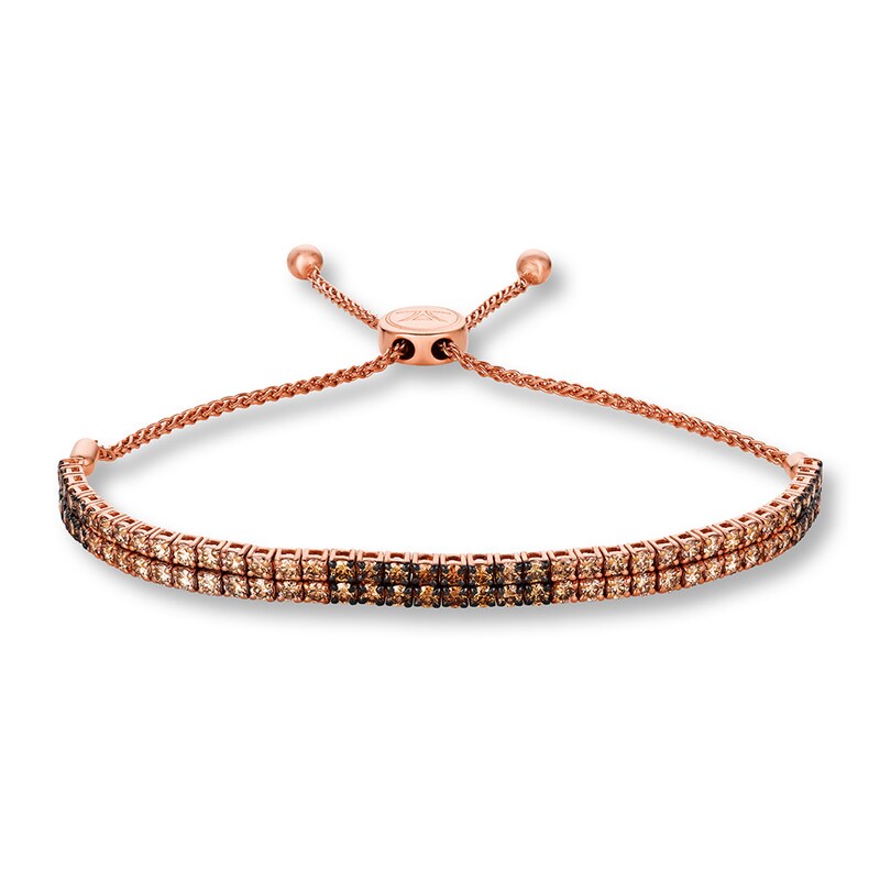 Main Image 1 of Previously Owned Le Vian Ombre Bolo Bracelet 3 ct tw Diamonds 14K Rose Gold  9.5&quot;