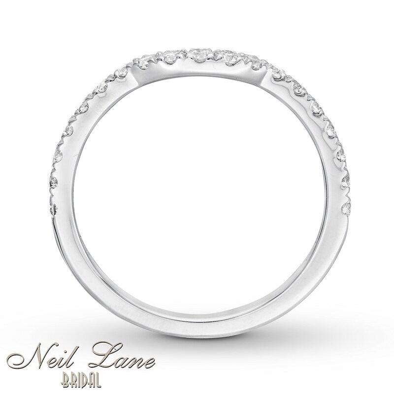 Main Image 2 of Previously Owned Neil Lane Wedding Band 3/8 ct tw Round-cut Diamonds 14K White Gold - Size 5.5