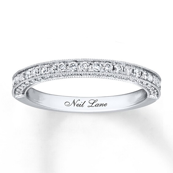 Previously Owned Neil Lane Bridal Wedding Band 3/8 ct tw Round-cut 14K White Gold