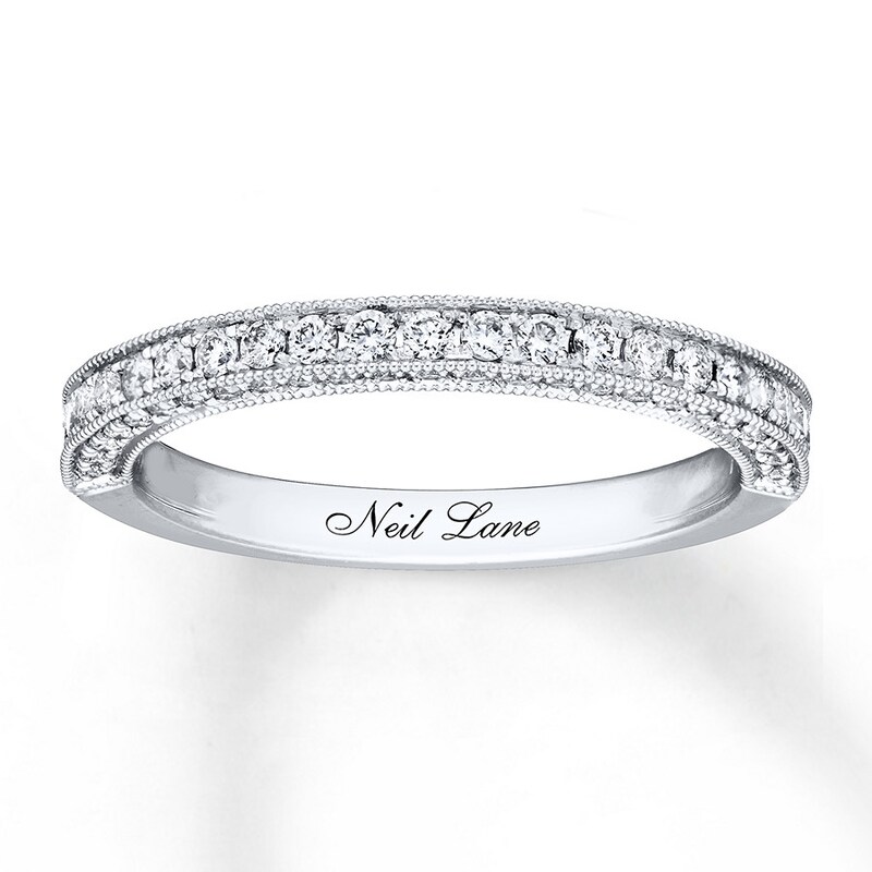 Main Image 1 of Previously Owned Neil Lane Bridal Wedding Band 3/8 ct tw Round-cut 14K White Gold