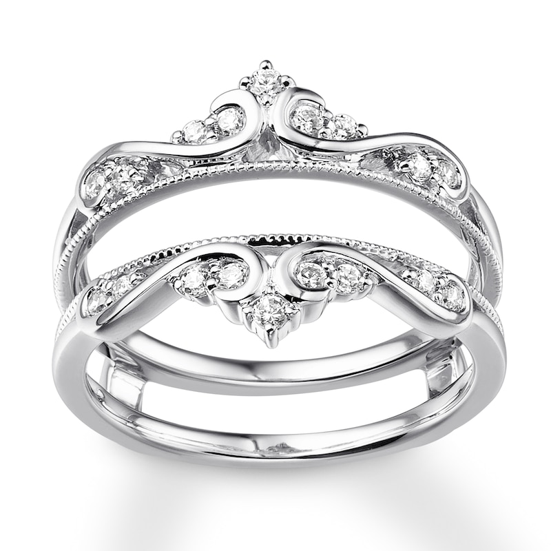 Main Image 1 of Previously Owned Diamond Insert Ring 1/4 ct tw Round-cut 14K White Gold
