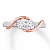Thumbnail Image 4 of Previously Owned Ever Us Two-Stone Anniversary Ring Diamond Ring 3/4 ct tw Round-cut 14K Two-Tone Gold