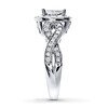Thumbnail Image 3 of Previously Owned Diamond Engagement Ring 1 ct tw Princess & Round-cut 14K White Gold