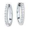 Thumbnail Image 0 of Previously Owned Hoop Earrings 1/2 ct tw Diamonds 14K White Gold