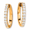 Thumbnail Image 0 of Previously Owned Diamond Hoop Earrings 1/2 ct tw Round-cut 14K Yellow Gold