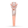 Thumbnail Image 3 of Previously Owned Diamond Engagement Ring 7/8 ct tw Princess & Round-cut 14K Rose Gold