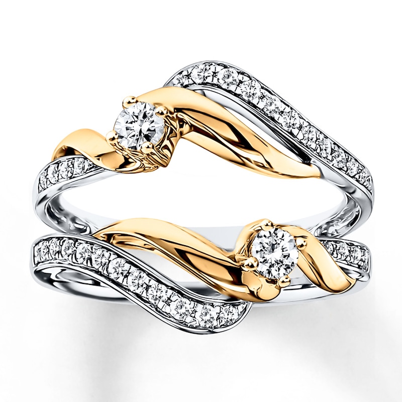 Main Image 1 of Previously Owned Diamond Enhancer Ring 1/2 ct tw Round-cut 14K Two-Tone Gold