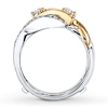 Thumbnail Image 2 of Previously Owned Diamond Enhancer Ring 1/2 ct tw Round-cut 14K Two-Tone Gold