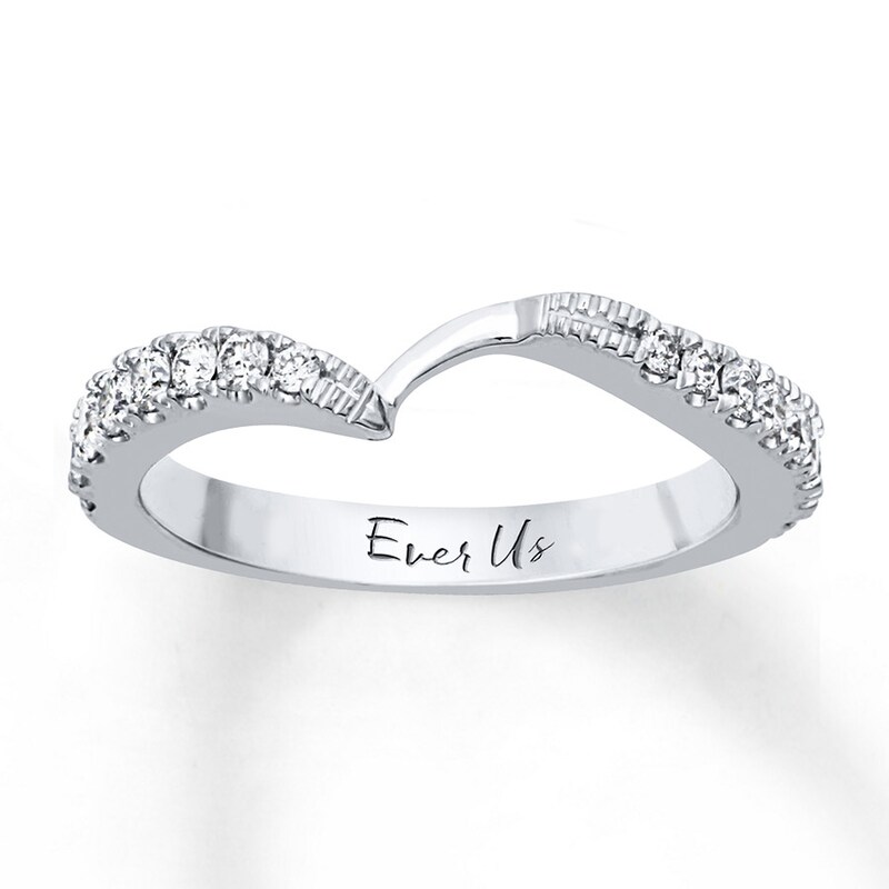 Main Image 1 of Previously Owned Ever Us Band 1/2 ct tw Round-cut Diamonds 14K White Gold