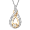 Previously Owned Interwoven Diamond Necklace 1/3 ct tw 10K Two-Tone Gold 19"
