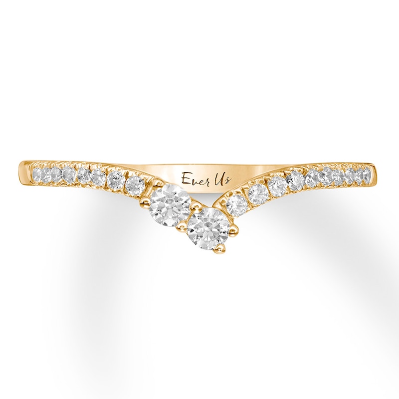 Main Image 4 of Previously Owned Ever Us Diamond Ring 1/3 ct tw Round-cut 10K Yellow Gold