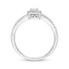 Thumbnail Image 2 of Previously Owned Ever Us Diamond Ring 3/8 ct tw Princess/Round 10K White Gold