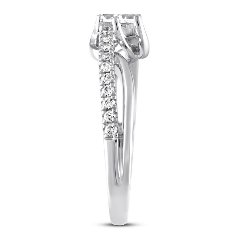 Main Image 2 of Previously Owned Ever Us Diamond Engagement Ring 1/2 ct tw Round-cut 14K White Gold