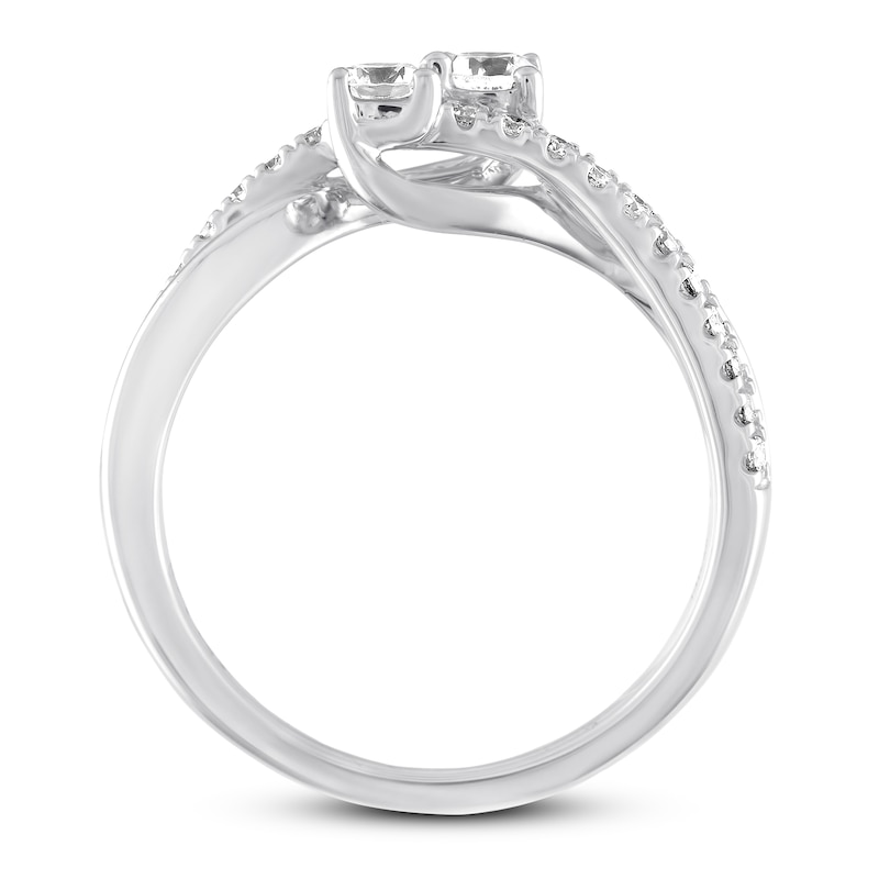 Main Image 3 of Previously Owned Ever Us Diamond Engagement Ring 1/2 ct tw Round-cut 14K White Gold