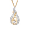 Thumbnail Image 1 of Previously Owned Interwoven Diamond Necklace 1/10 ct tw 10K Yellow Gold 19&quot;
