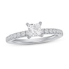 Thumbnail Image 1 of Previously Owned Diamond Engagement Ring 5/8 ct tw Princess/Round 14K White Gold
