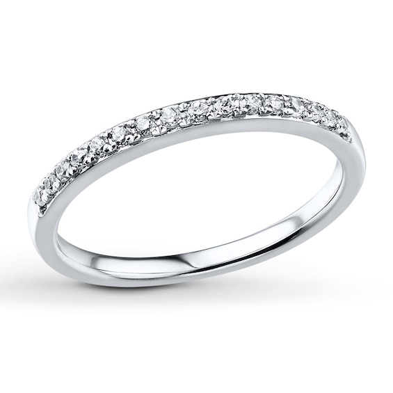 Previously Owned Diamond Wedding Band 1/6 ct tw Round-cut 14K White Gold