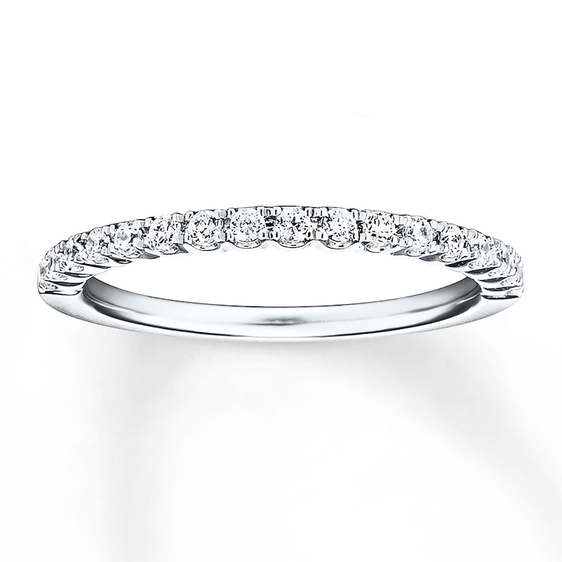Main Image 1 of Previously Owned Diamond Wedding Band 1/4 ct tw Round-cut 14K White Gold