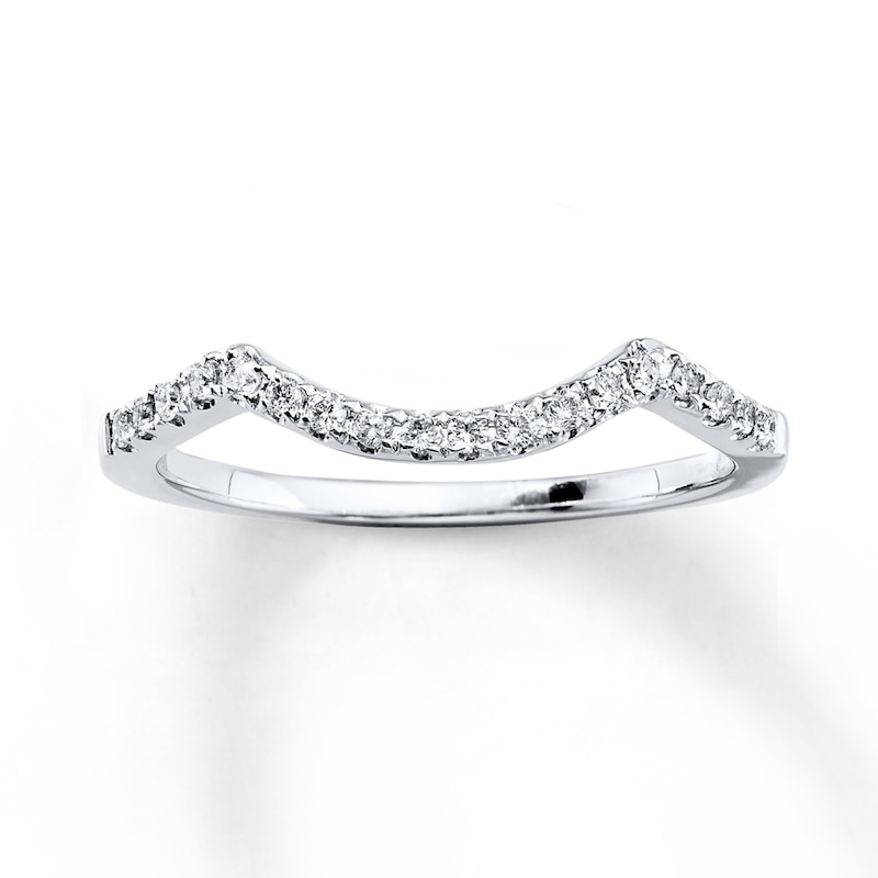 Previously Owned Diamond Wedding Band 1/8 ct tw Round-cut 14K White Gold