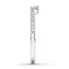 Thumbnail Image 2 of Previously Owned Diamond Wedding Band 1/6 ct tw Round-cut 14K White Gold