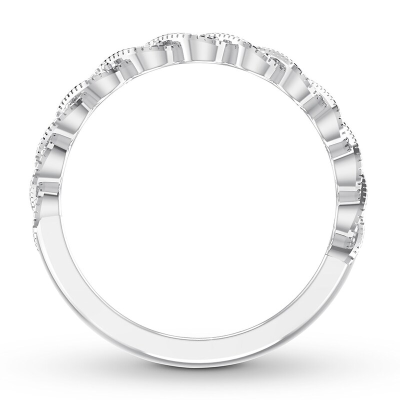 Main Image 2 of Previously Owned Diamond Wedding Band 1/5 ct tw Round-cut 14K White Gold