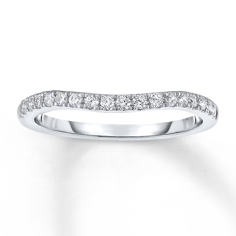 Main Image 1 of Previously Owned Diamond Wedding Band 1/4 ct tw Round-cut 14K White Gold