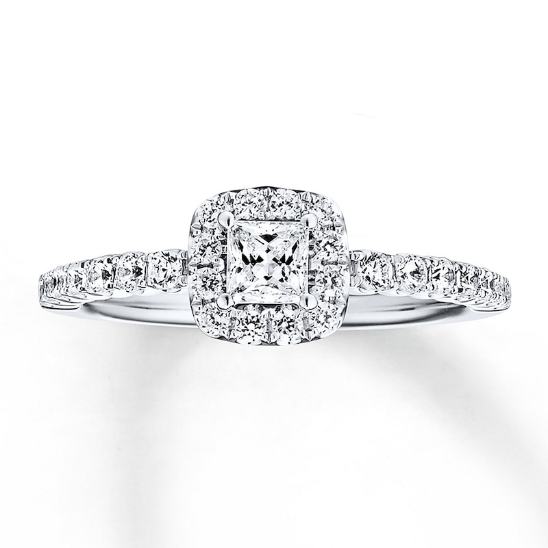 Previously Owned Diamond Engagement Ring 5/8 ct tw Round-cut 14K White Gold