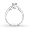 Thumbnail Image 1 of Previously Owned Diamond Engagement Ring 5/8 ct tw Princess & Round-cut 14K White Gold