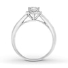 Thumbnail Image 2 of Previously Owned Diamond Engagement Ring 5/8 ct tw Princess & Round-cut 14K White Gold