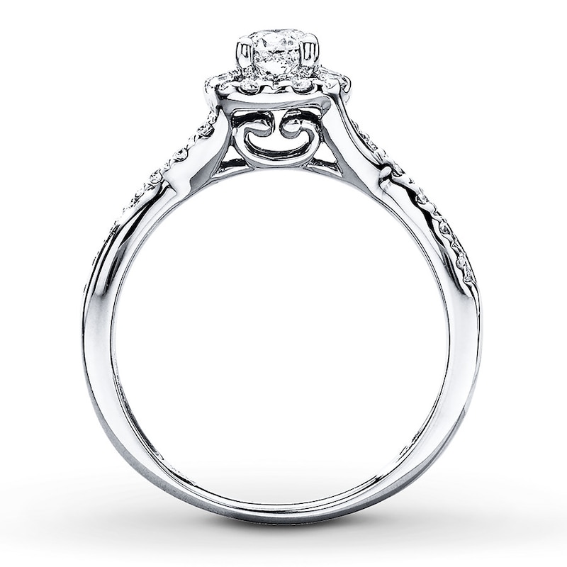 Previously Owned Bridal Ring 1/2 ct tw Round-cut 10K White Gold