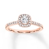 Thumbnail Image 0 of Previously Owned Diamond Engagement Ring 3/8 ct tw Round-cut 10K Rose Gold