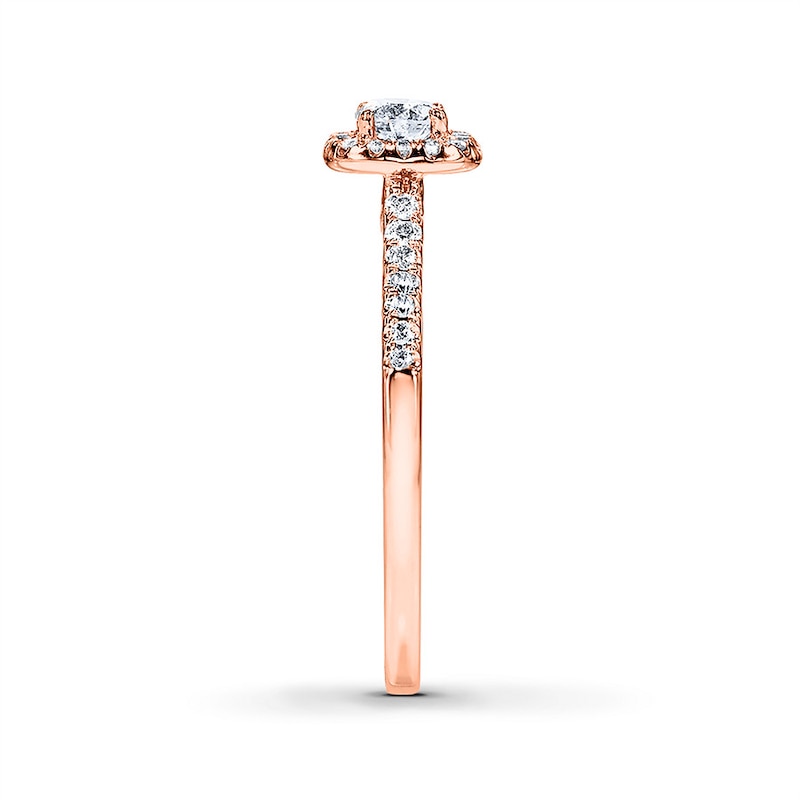Previously Owned Diamond Engagement Ring 3/8 ct tw Round-cut 10K Rose Gold
