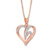 Thumbnail Image 3 of Previously Owned Diamond Heart Necklace 1/15 ct tw Round-cut 10K Rose Gold