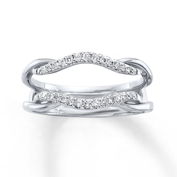 Previously Owned Diamond Enhancer Ring 1/5 ct tw Round-cut 14K White Gold