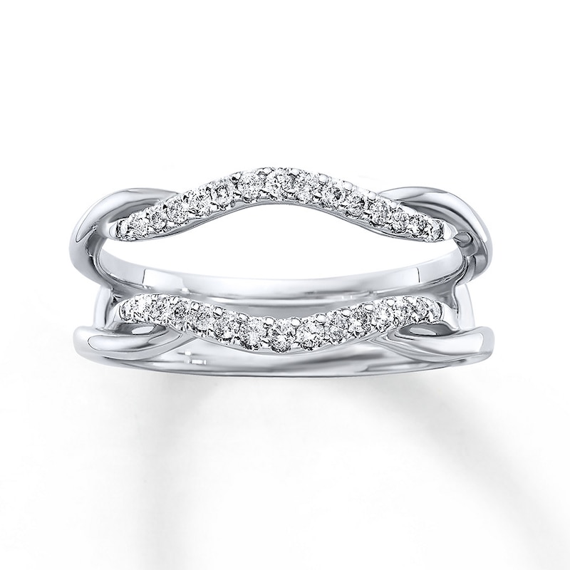 Main Image 1 of Previously Owned Diamond Enhancer Ring 1/5 ct tw Round-cut 14K White Gold