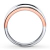 Thumbnail Image 2 of Previously Owned Men's Diamond Band 1/3 ct tw Round-cut 10K Tri-Color Gold