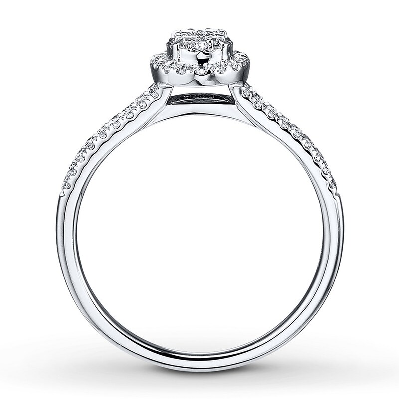 Previously Owned Diamond Promise Ring 1/4 ct tw Round-cut 10K White Gold