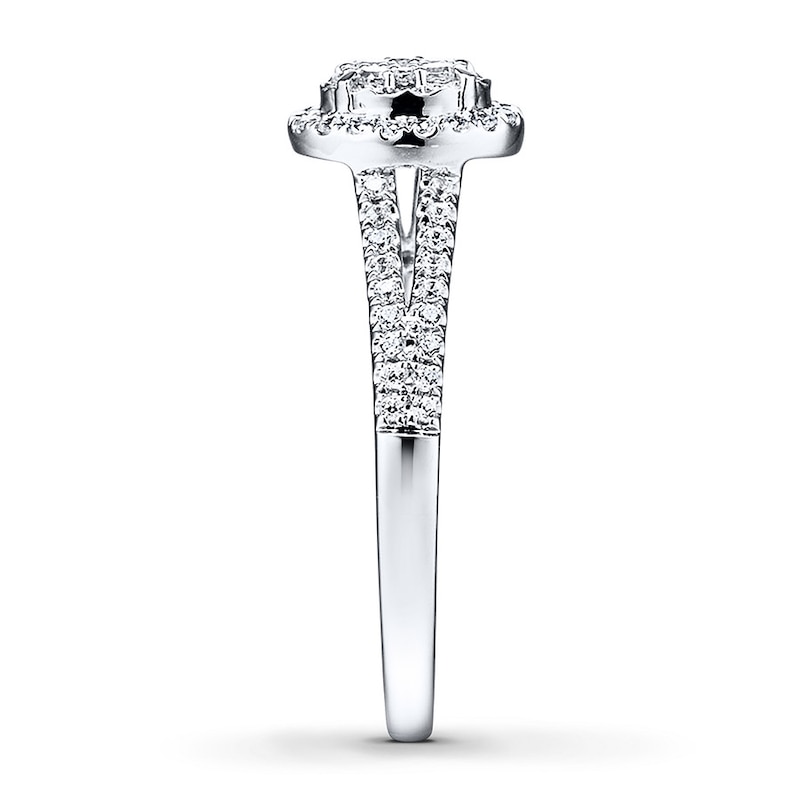 Main Image 3 of Previously Owned Diamond Promise Ring 1/4 ct tw Round-cut 10K White Gold