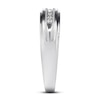 Thumbnail Image 1 of Previously Owned Men's Diamond Wedding Band 1/10 ct tw Round-cut 10K White Gold