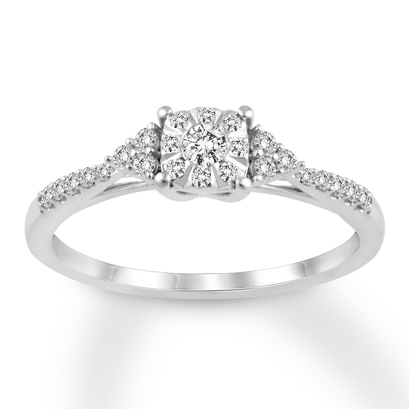Main Image 1 of Previously Owned Diamond Ring 1/4 ct tw Round-cut 10K White Gold